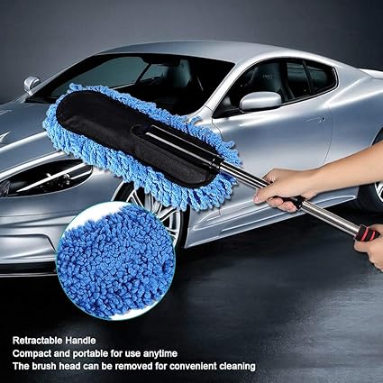 Car Wash Mop Telescopic Handle Microfiber Car Cleaning Brush